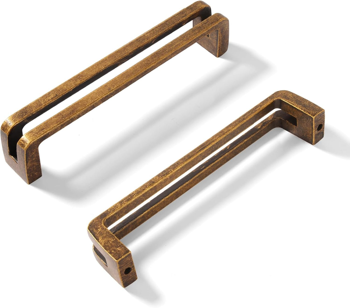 12 Pack Antique Brass Cabinet Pulls for Vintage Retro Style