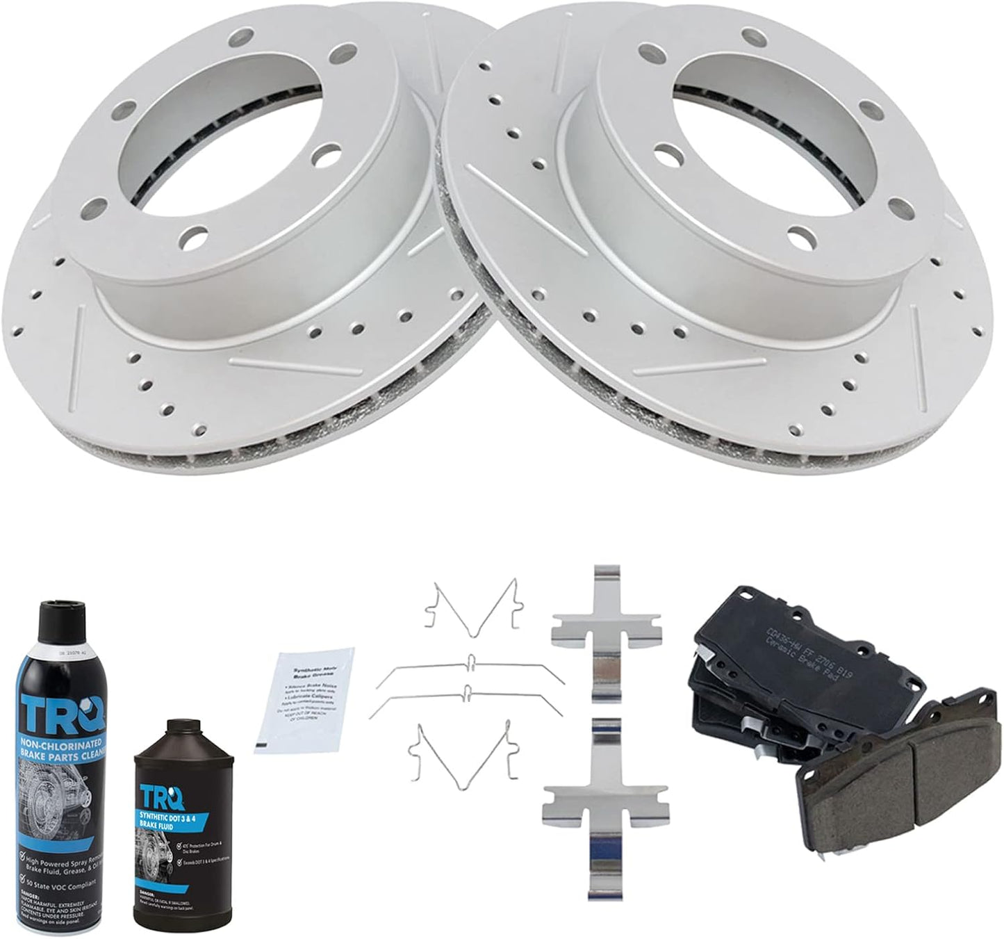 TRQ Front Performance Brake Pad & Rotor Kit for Toyota 4Runner