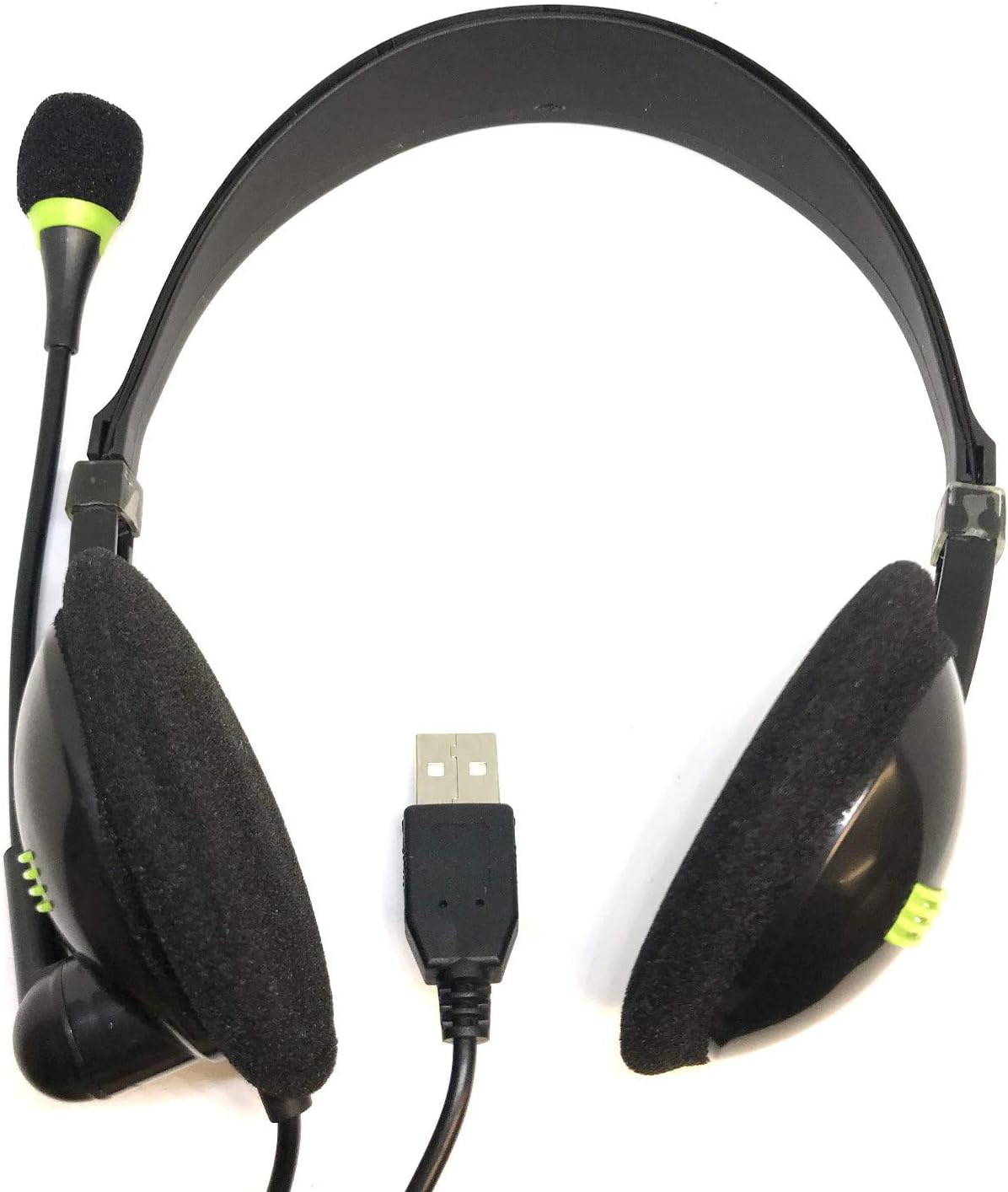 Bulk 5 Pack Stereo USB Headphones with Microphone for Schools