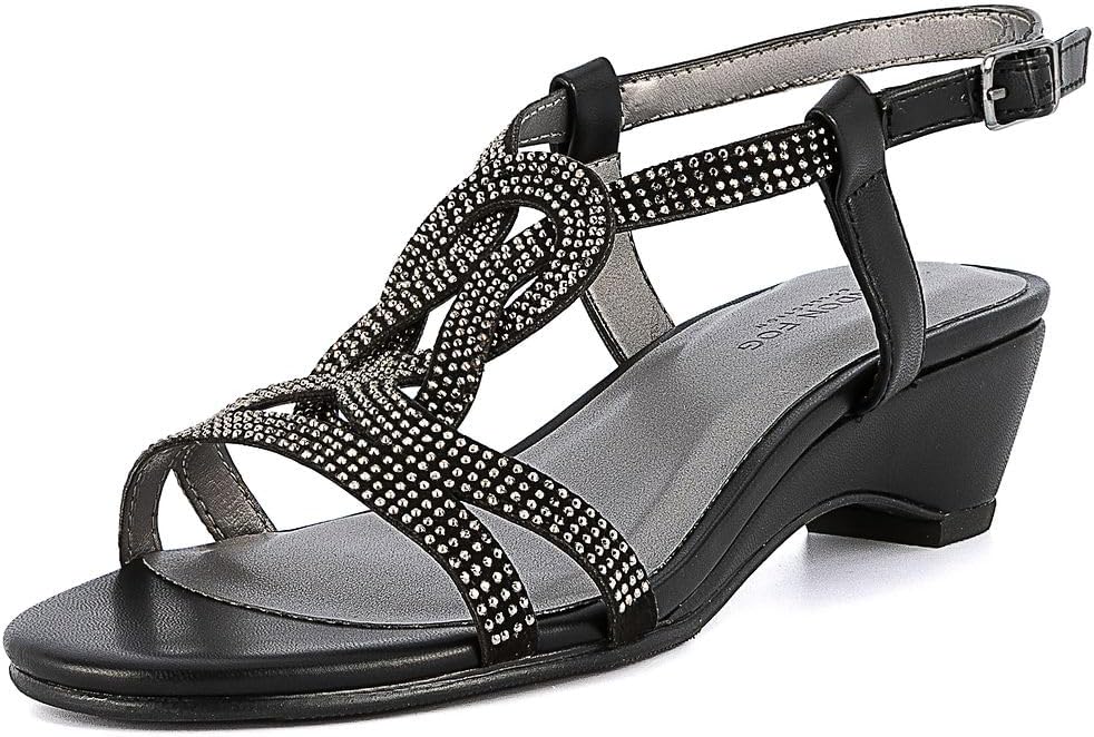 LONDON FOG Womens Macey Demi-Wedge Dress Sandals Review