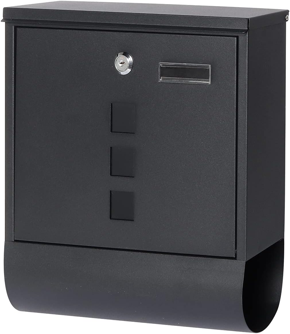 Jssmst Locking Mailbox Wall Mount with Secure Key Lock Features