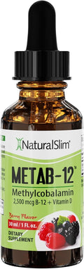 NaturalSlim Liquid B12 with Vitamin D - Fast-Acting Energy Boost