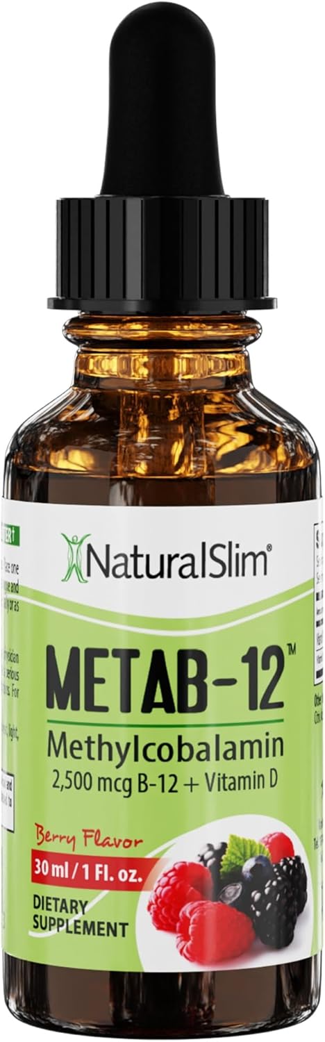 NaturalSlim Liquid B12 Vitamins for Energy & Immune Support