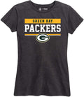 Women's Green Bay Packers Charcoal Relaxed Fit T-Shirt - Plus Sizes