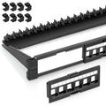 Everest 24 Port Keystone Patch Panel (10-Pack) - Removable 6-Port