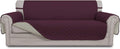Reversible Sofa Cover for 3 Cushion Couch in Wine/Beige - Water