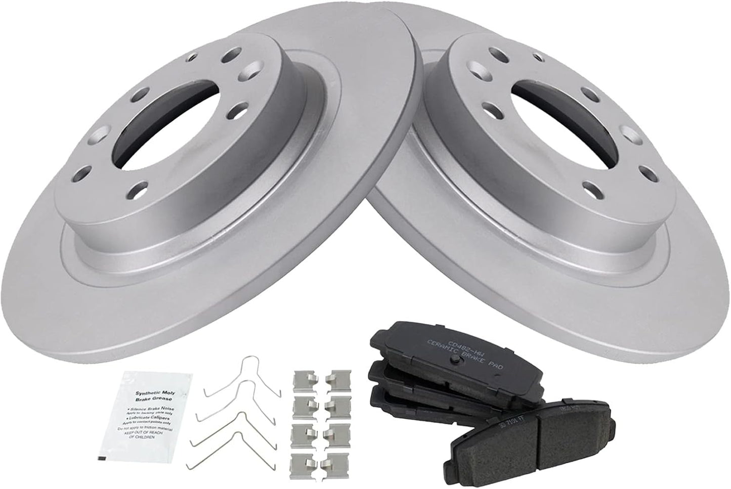 TRQ Rear Brake Pad & Rotor Kit for Mazda 6 and Protege Vehicles