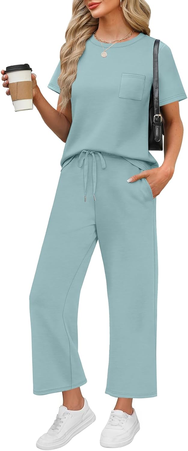 WIHOLL 2 Piece Sets for Women Casual Summer Travel Outfits