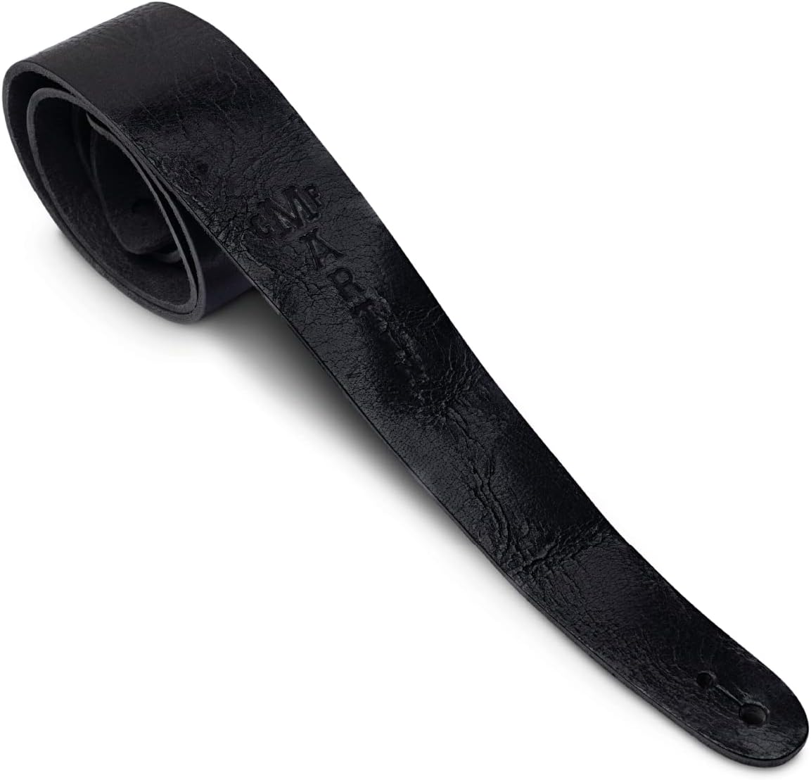 Martin 2 1/8 Black Leather Logo Strap - Premium Quality