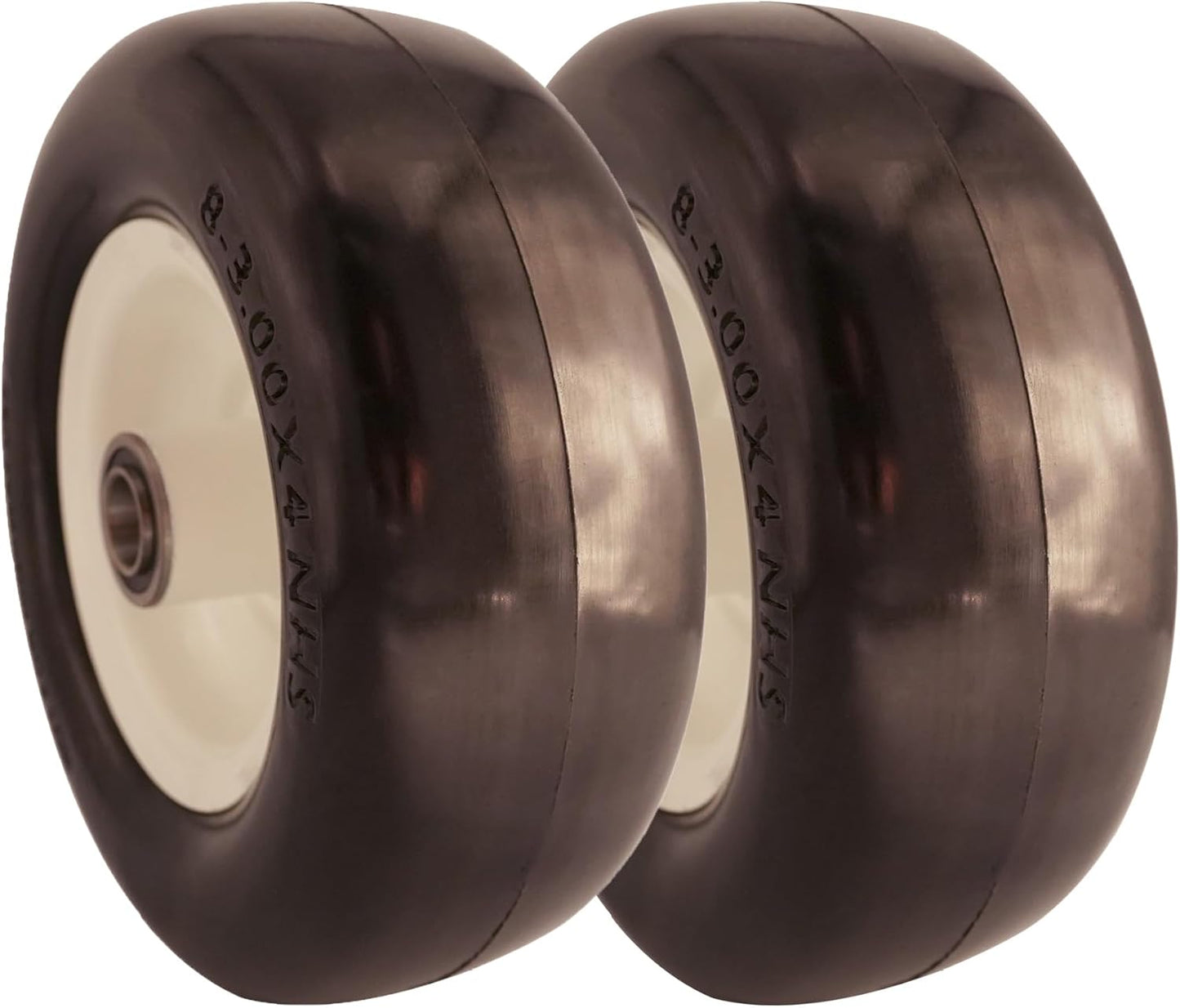 8x3.00-4 Flat Free Tire for Walk-Behind Mowers - Set of 2