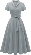 Wedtrend Women's Vintage Tea Dress - Retro Tea Length Swing Dress