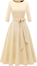 Vintage Cocktail Dress 1950s Tea Party Fit Flare Aline - Classic Mid