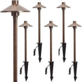 Gardencoin Solid Brass Low Voltage Pathway Lights 6-Pack - Durable