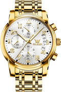 OLEVS Men's Stainless Steel Chronograph Watch - Luxury Design