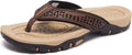 KIIU Mens Thong Sandals Indoor and Outdoor Beach Flip Flop - Arch slip