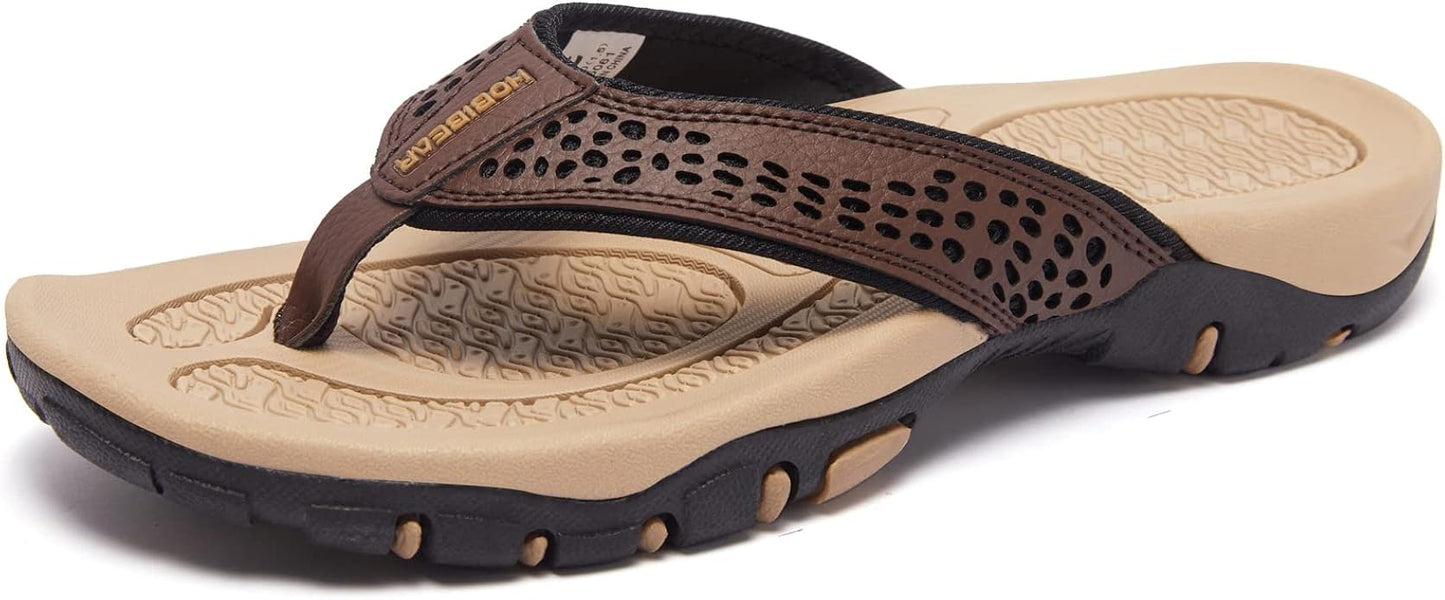 KIIU Mens Thong Sandals for Indoor and Outdoor Comfort