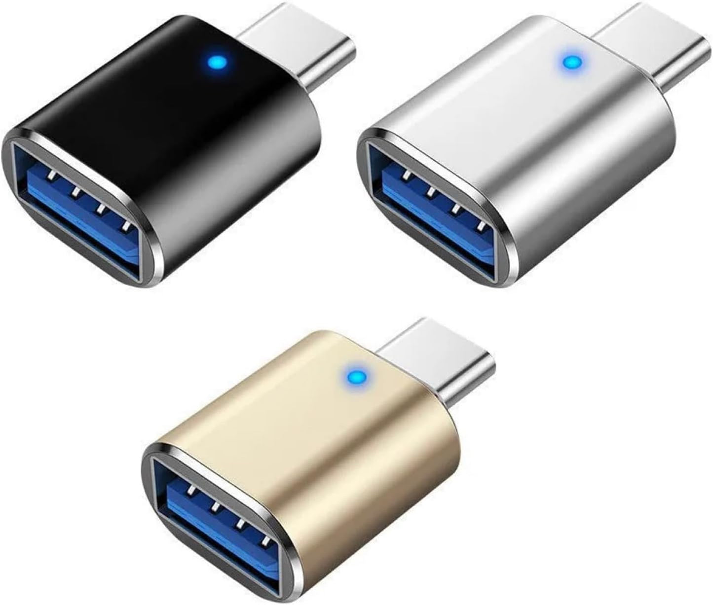 3 Pack USB C to USB 3.0 OTG Adapter Set - Seamless Connectivity!