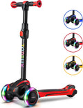 TONBUX Kids Scooter for Age 3-12 - Adjustable Light Up 3-Wheel Scooter
