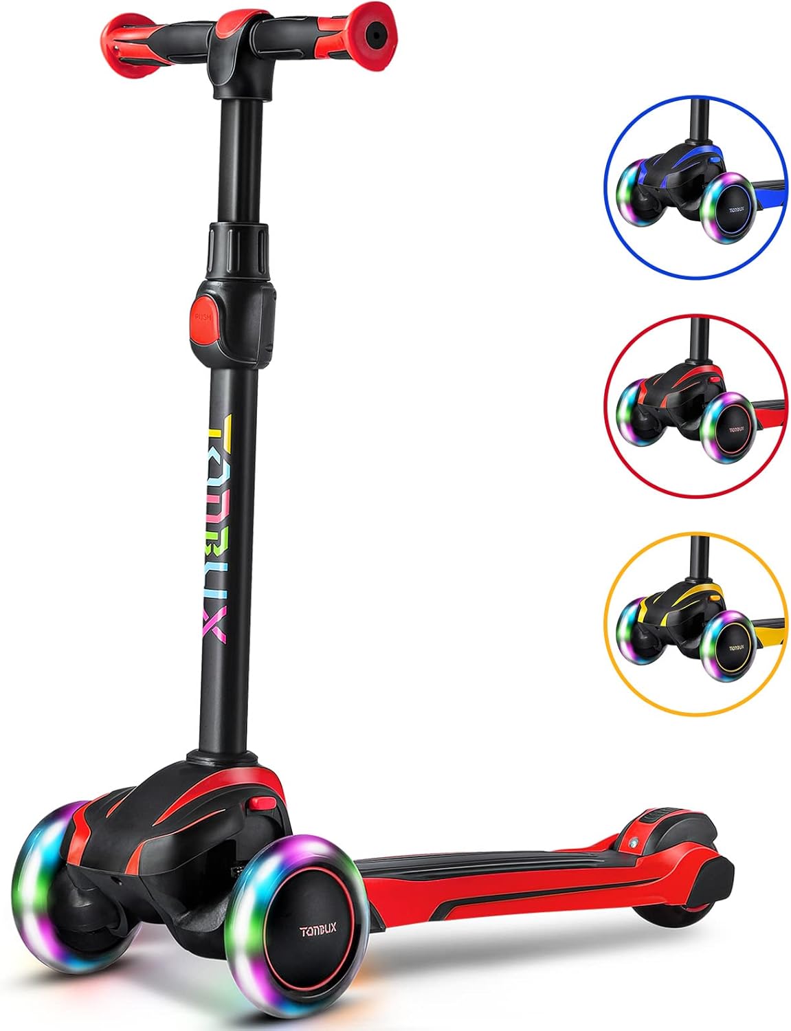 TONBUX Kids Scooter for Ages 3-12 with Adjustable Heights