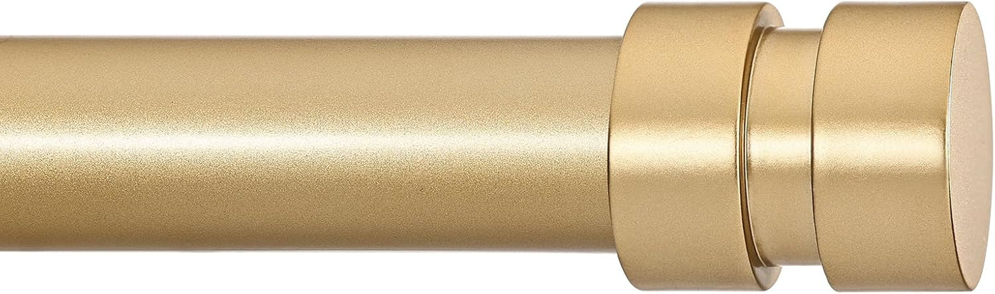 Adjustable Gold Curtain Rods 72-144 Inch - Modern Heavy Duty