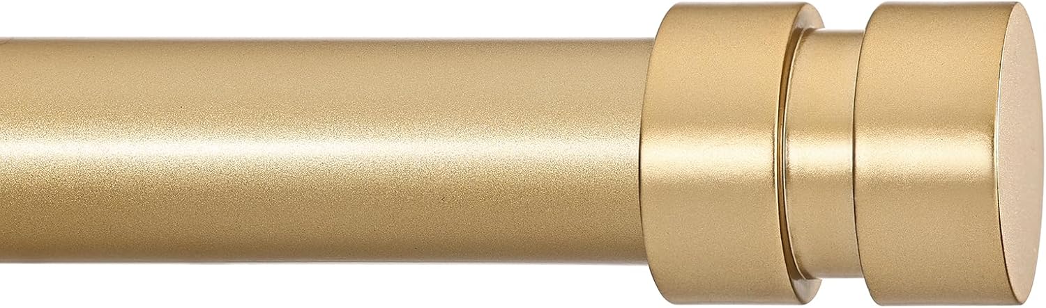Adjustable Gold Curtain Rods 72-144 Inch - Modern Heavy Duty