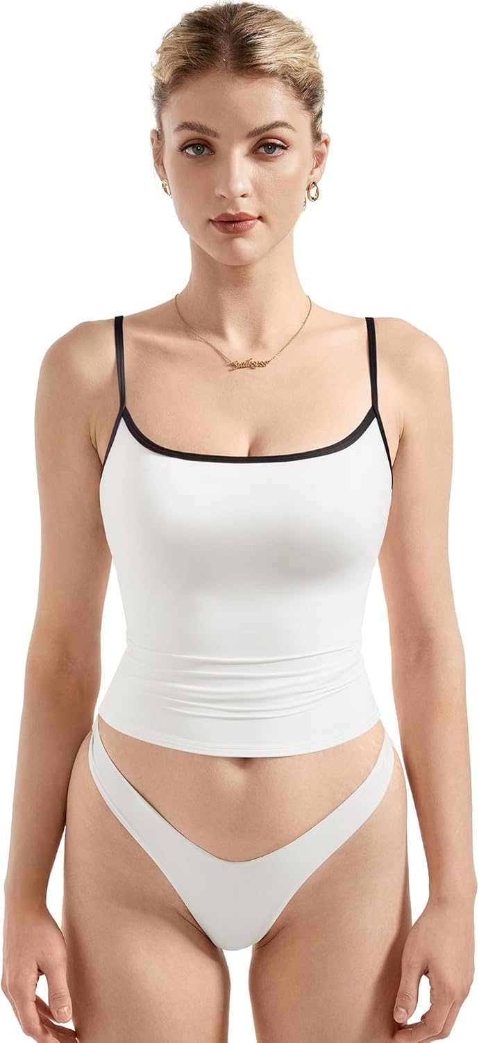 SUUKSESS Women Sexy Square Neck Tank Top for Summer Style