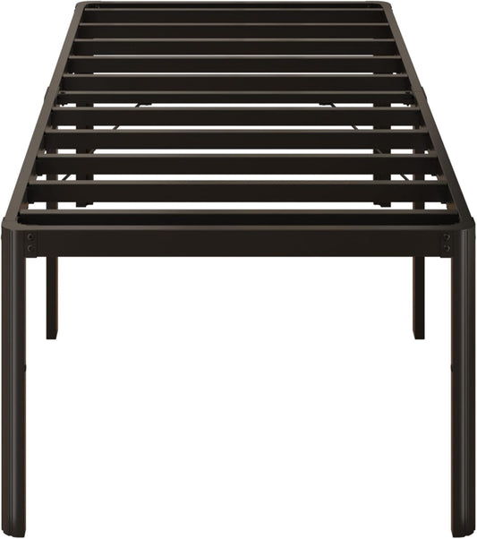 24 Inch High Twin Bed Frame with Rounded Corner Legs for Safety