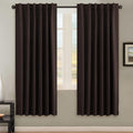 Blackout Curtains 52 x 72 in 2-Pack Chocolate Brown - Thermal