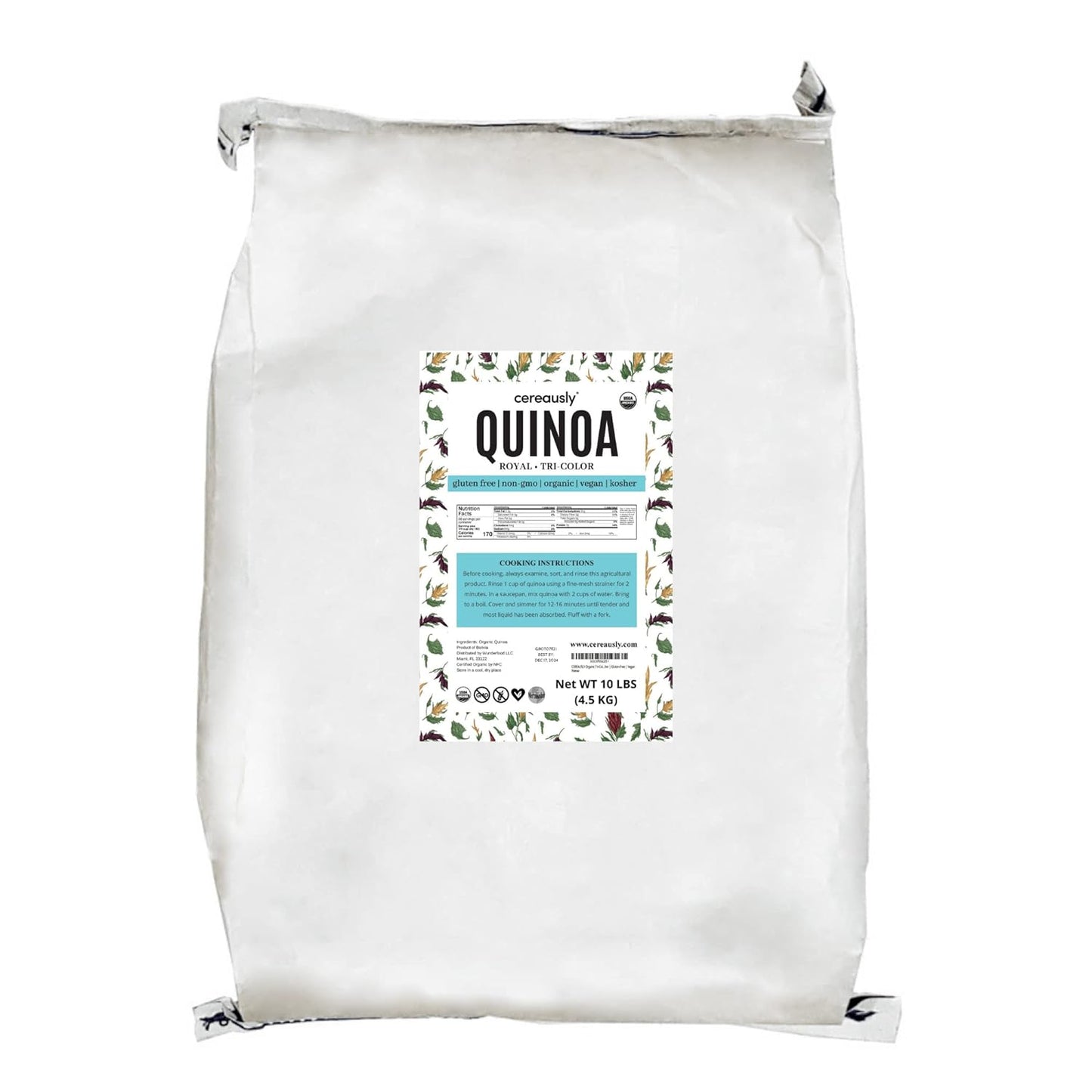 Organic Tri-Color Quinoa - Premium Royal Quinoa from Bolivia