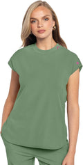 Med Couture Scrub Top Women Round Neck Tuckable MC703 - Flattering Our