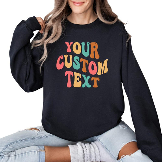 Custom Text Military Green Sweatshirt by POZITEES