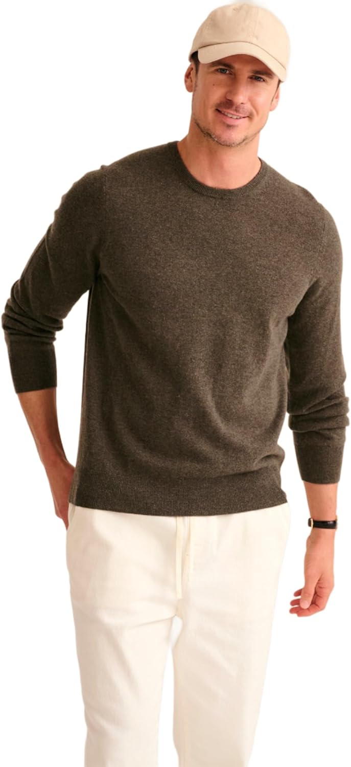 NAADAM Mens Cashmere Crewneck Sweater - Classic Wardrobe Staple