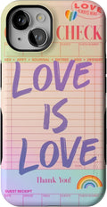 Casely iPhone 13 Case Love is Love Guest Check Pride - Bold Protection