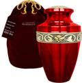 Trupoint Grecian Red Gold Extra Large Urn for Ashes - Durable Tribute