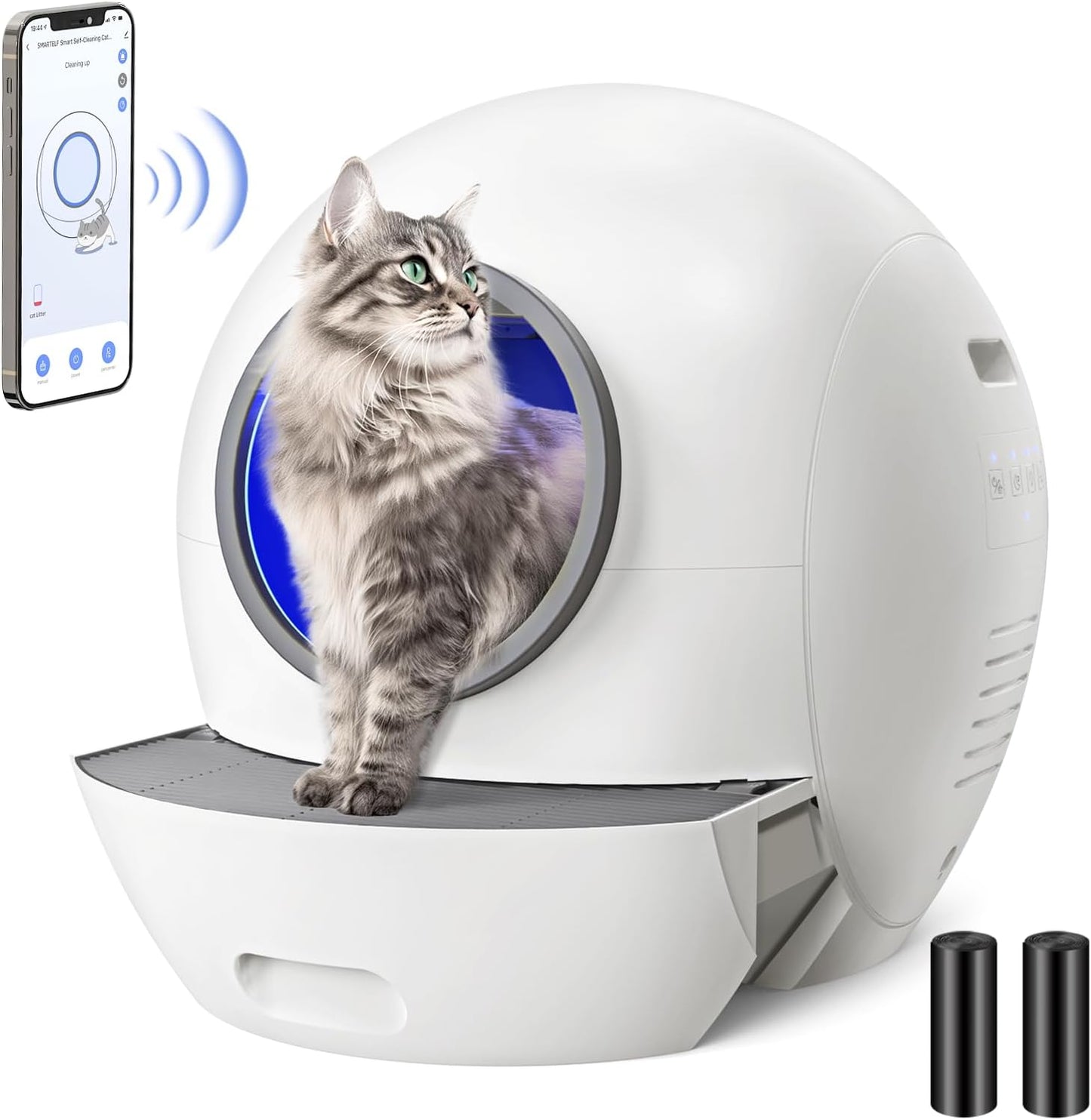 Self Cleaning Litter Box for Multi Cats with Smart Control