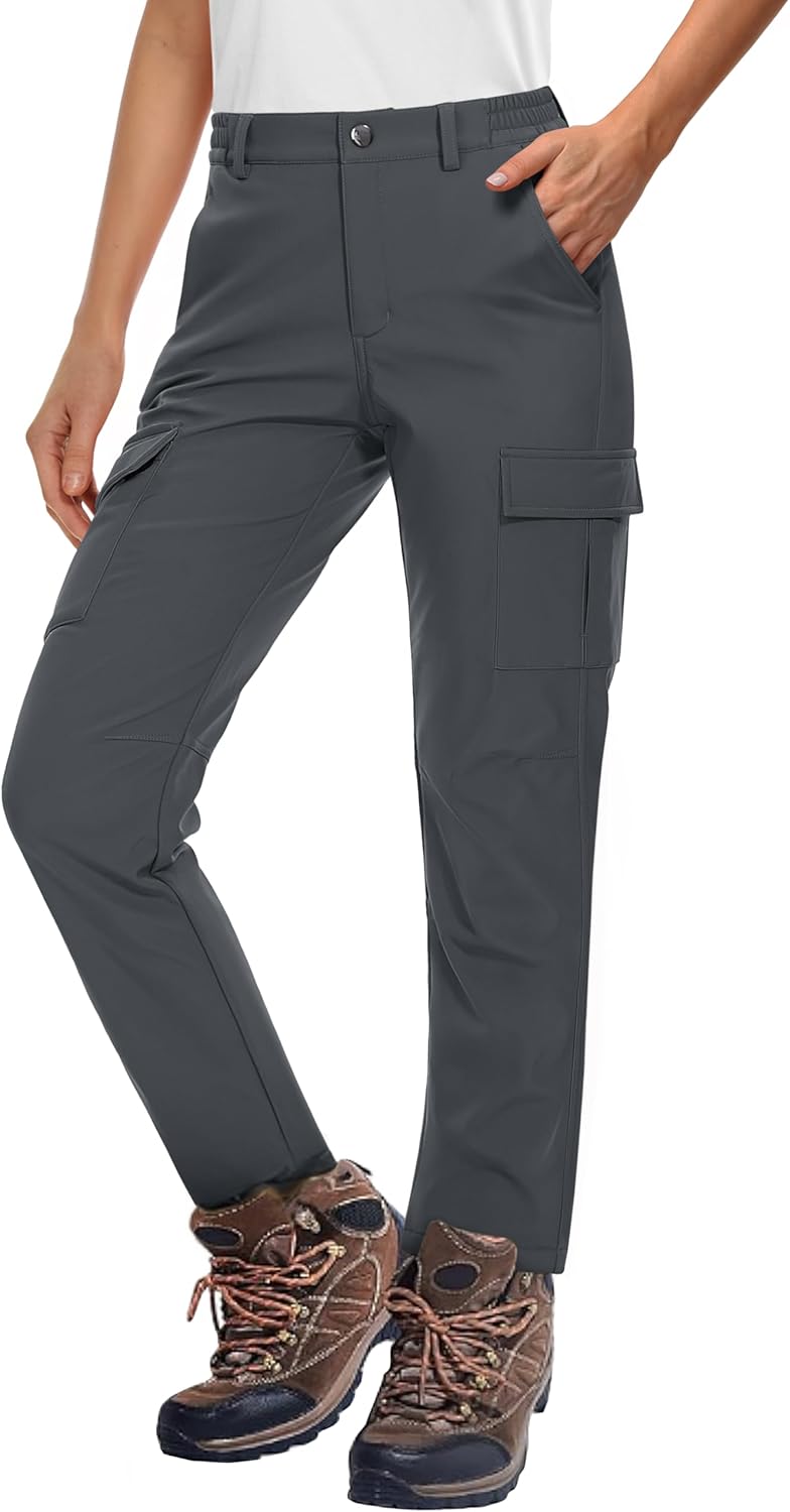 Women's Fleece Lined Winter Hiking Waterproof Insulated Pants