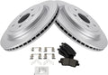 TRQ Rear Brake Pad & Rotor Kit for 2014-2018 Cadillac CTS - Durable