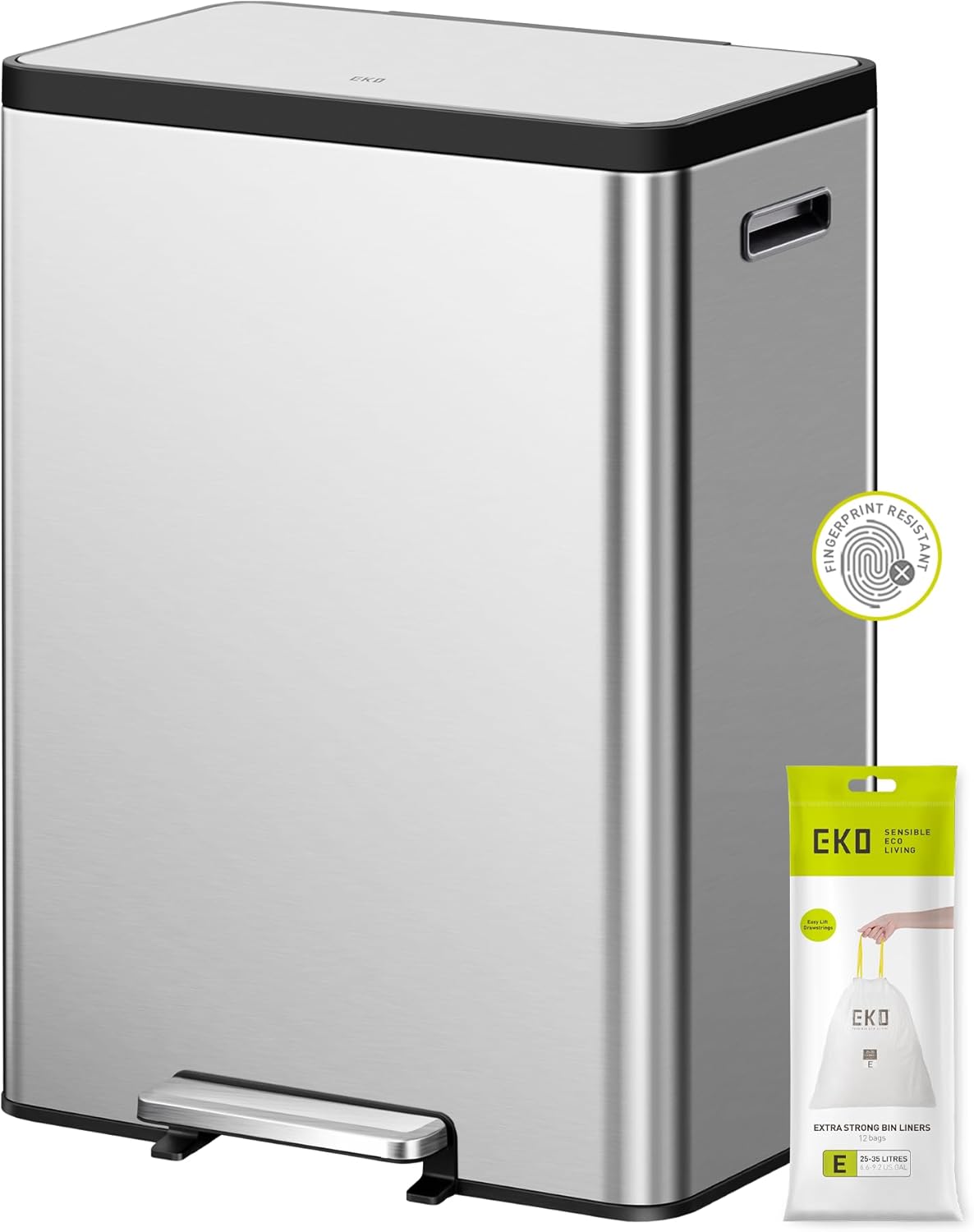 EKO EcoCasa II 36L+24L Dual Trash Can with Recycle Bin