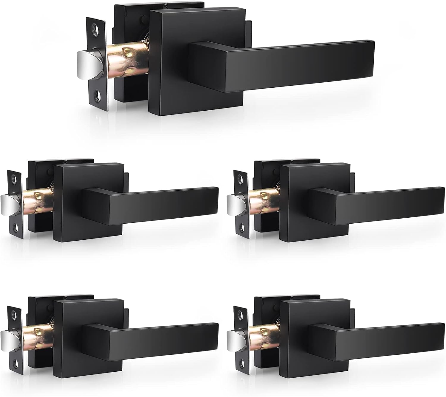Probrico Matte Black Square Hall Closet Handles for Easy Access