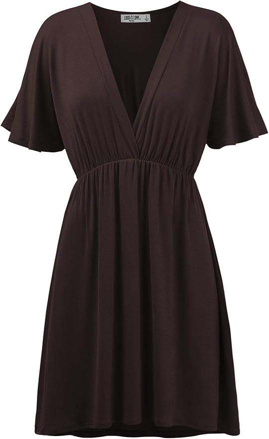 Lock and Love Womens Short Sleeve Kimono Style Summer Dress