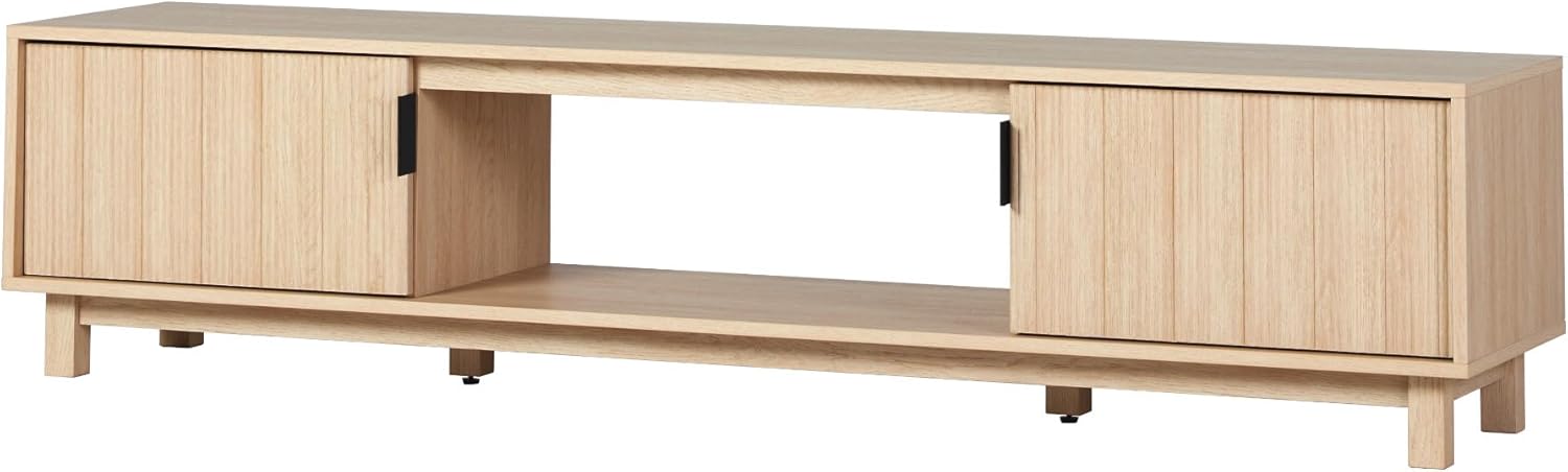 Coastal Oak Low TV Stand for 80 TVs