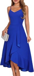 Women's Cocktail Party Dress Fit Flare High Low - Elegant Silhouette