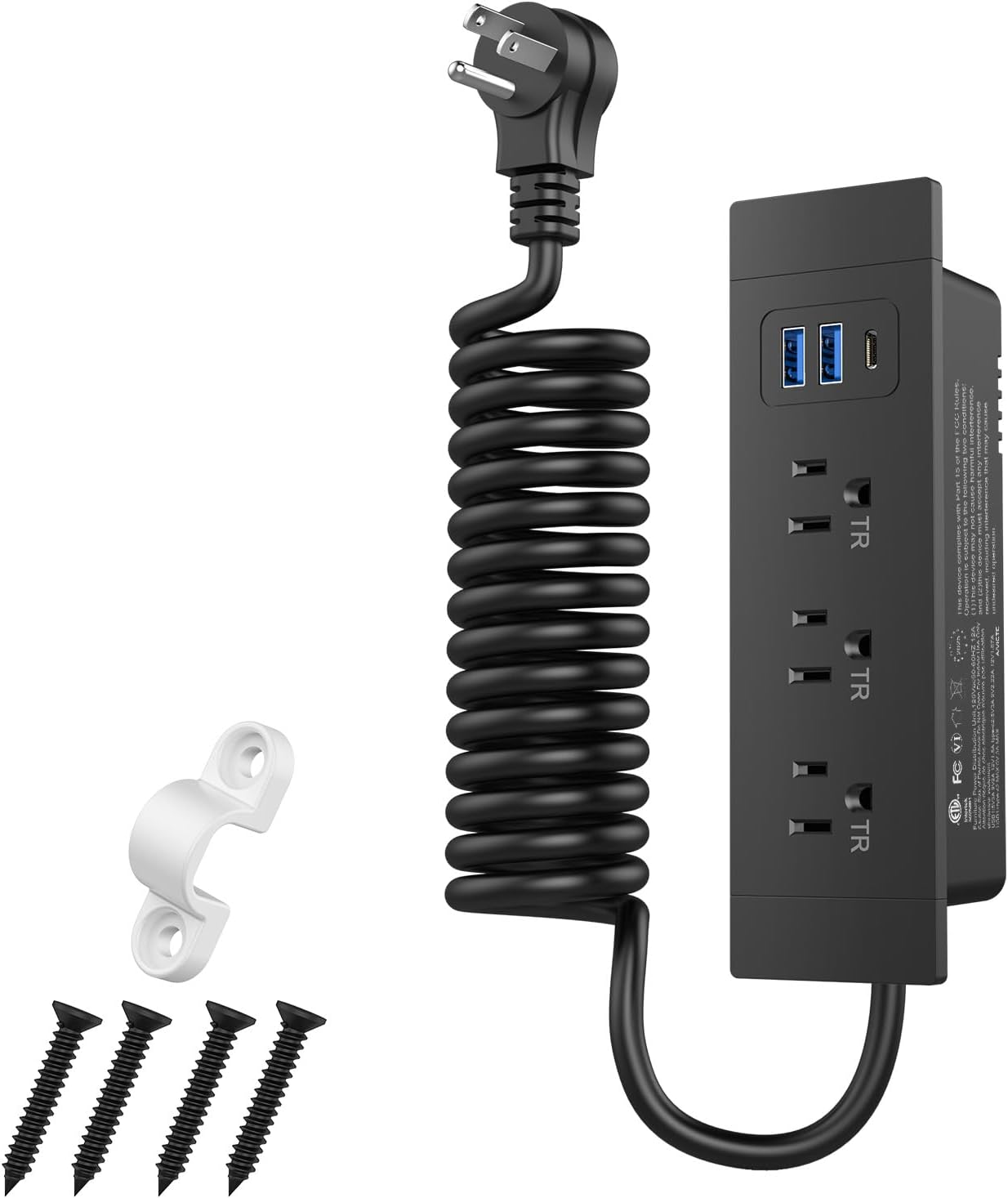 Recessed Power Strip with USB Ports for Fast Charging Needs