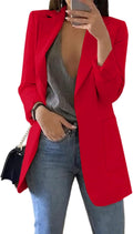 Womens Casual Blazer Open Front Long Sleeve - Lightweight Lined