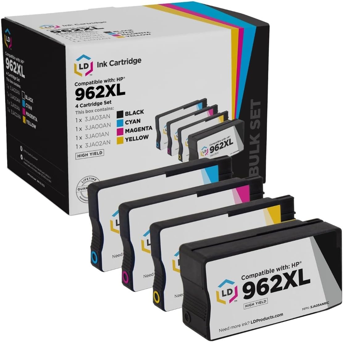 LD Remanufactured 962 XL Combo Pack - High Yield Ink
