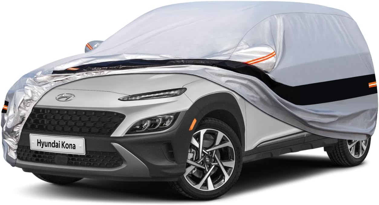Heavy Duty 10 Layer Car Cover for Compact SUVs - All Weather Shield