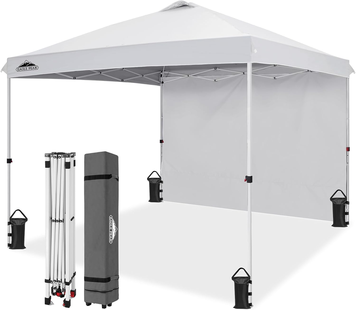 EAGLE PEAK Pop Up Canopy Tent with Sidewall for Easy Setup