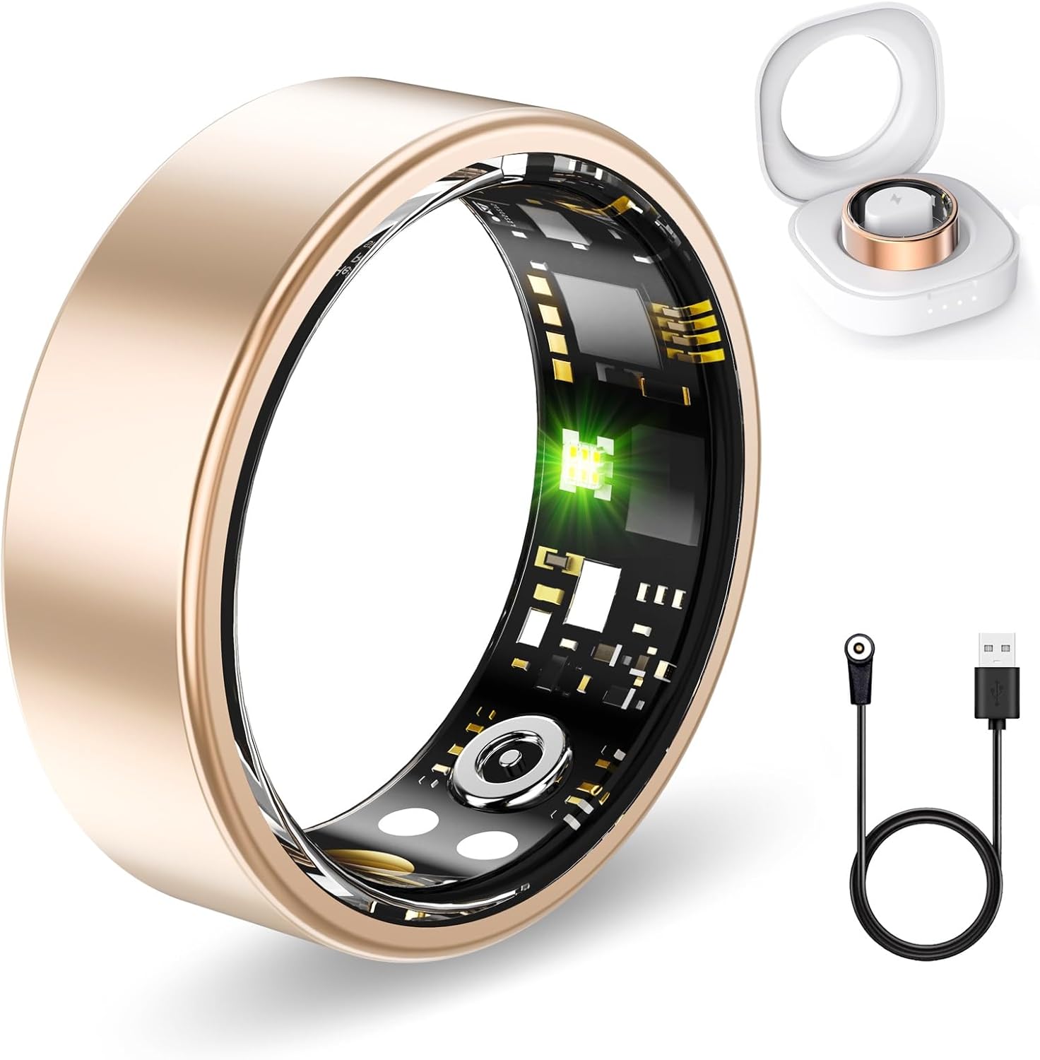 Smart Health Rings for Women Men - Fitness Tracker with Heart Rate