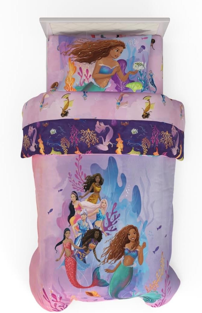The Little Mermaid Kids Bedding Set with Comforter and Sheets