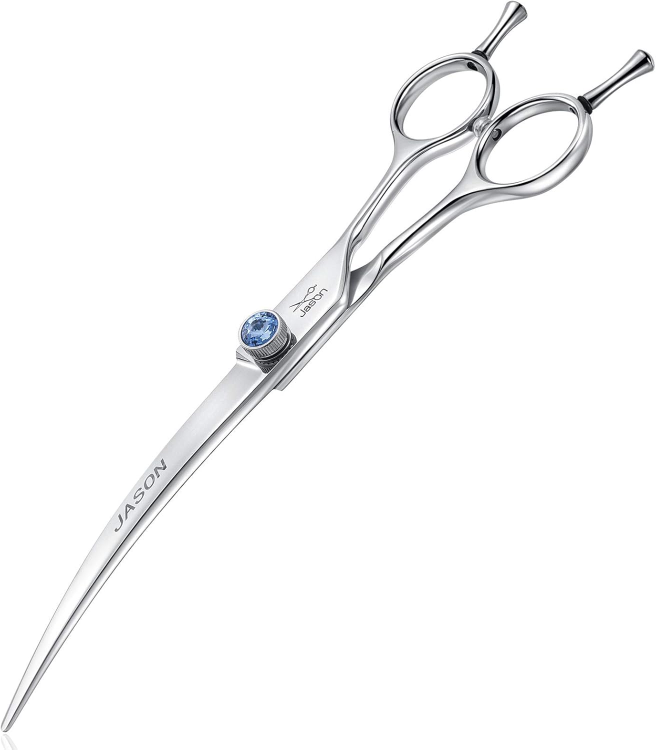 JASON 7in Curved Dog Grooming Scissors for Comfortable Trimming